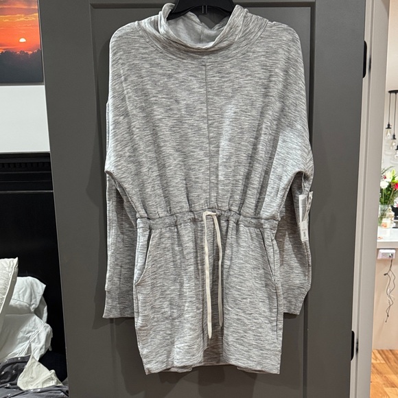 Zella Tops - Zella Heather Gray Cowl Neck Tunic